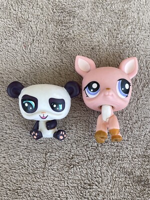 LPS Littlest Pet Shop Haustierpaar Hirschkitz & Panda #1413 #1414