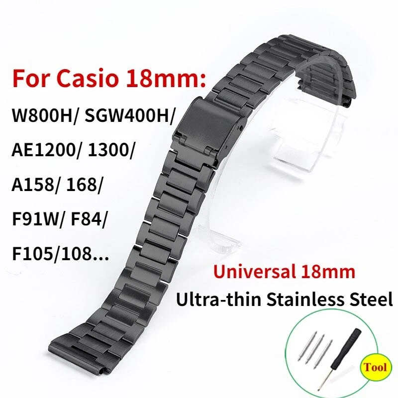 Casio metal best sale strap