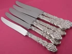 6 Sterling GORHAM 9" Knives VERSAILLES w/ stainless blades