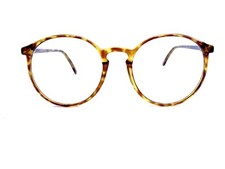 New Lamy Lunettes Brown Tortoise Round Eyeglasses Yale France Col 4030 49 19 135