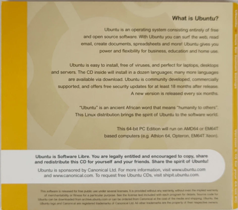 Vintage Ubuntu 5.10 64-bit for your PC install cd and live cd Rare HTF - Image 2 of 3