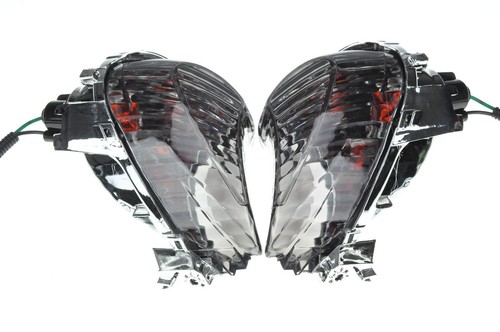 Front and Rear Turn Signal With Bulb Fit Suzuki 08-20 HAYABUSA GSX1300R Smoked - Picture 2 of 7