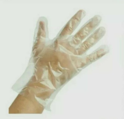 100 Stück x EINWEG KLAR SCHUTZ HANDHANDSCHUHE PUDER LATEXFREI REINIGUNG