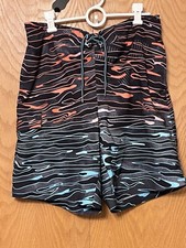 George Swim Trunks Mens Size Medium 32-34 Lined - Orange, Blue