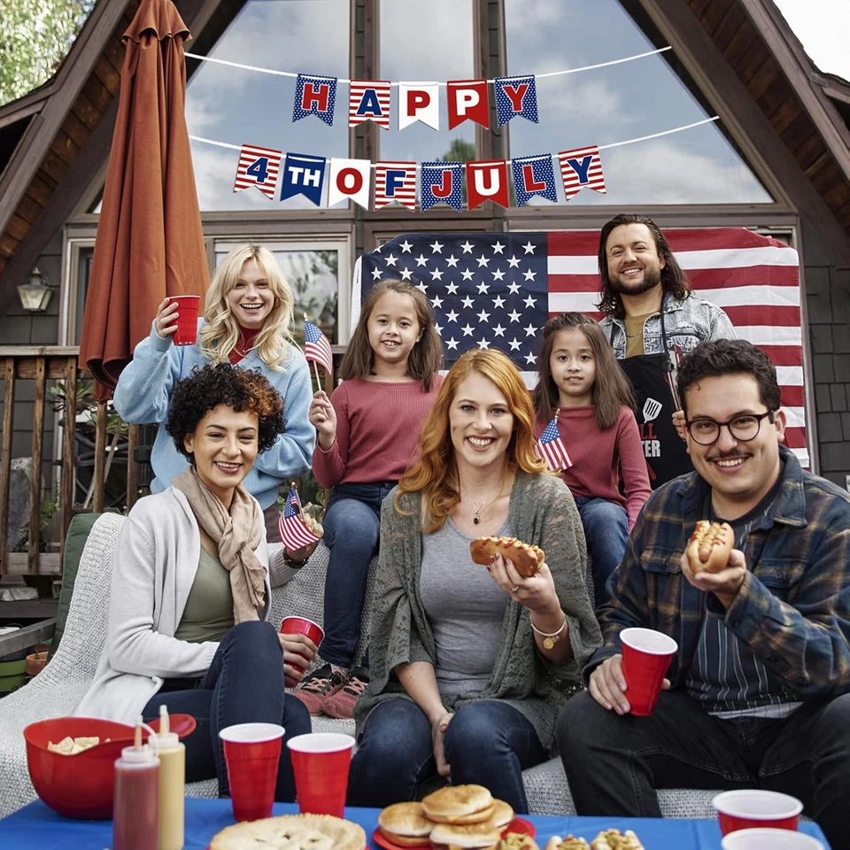 DIY 4Th of July Banner Red White and Blue Banner for Fourth of July American Fla - Image 2 of 4