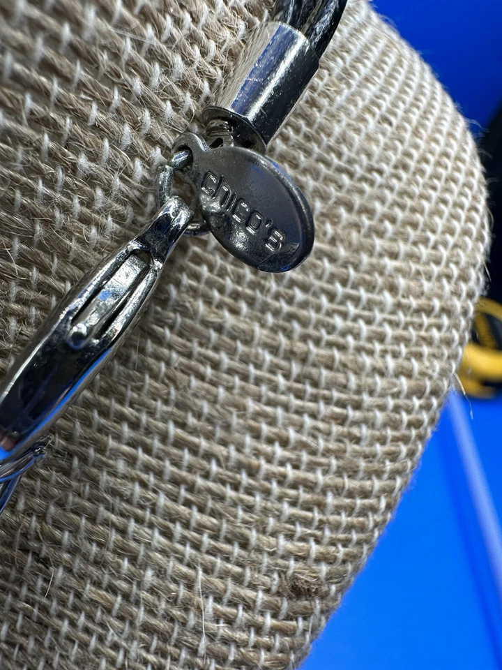 Chico's 项链流苏黑色皮革厚水晶 3 立弦声明 — 第 2/4 张图片