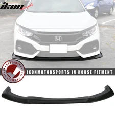 Fits 17-21 Honda Civic Si 4DR Hatchback GT Style Front Bumper Lip Black 1PC PU