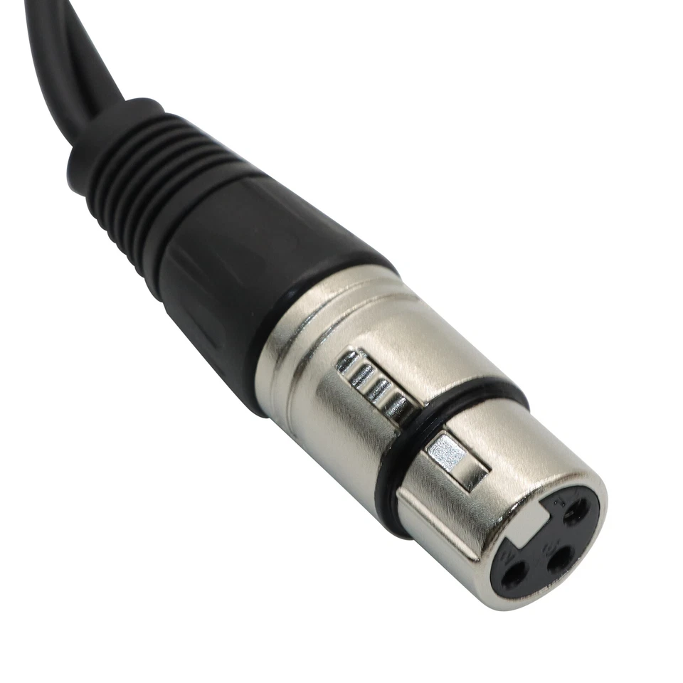 4x 3Pin XLR Female Jack To Dual 2 Male Plug Y Splitter Cable Adapter Microphone - Image 4 of 4