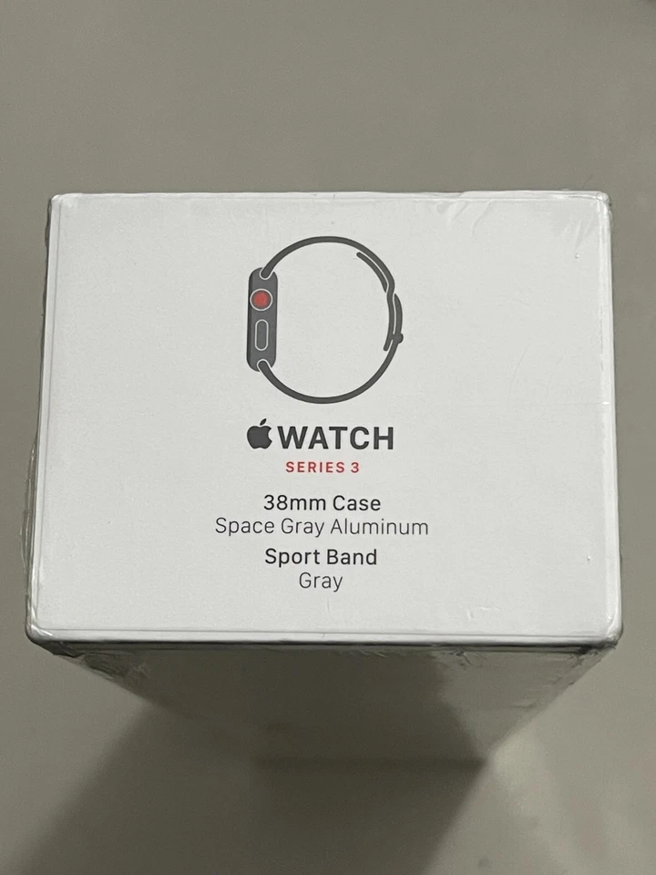 Apple Smart Watch 3 38mm Space Gray Case Blk Sport Band MR2W2LL/A GPS + Cellular - Image 3 of 4