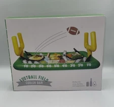 NIB Football Field Game Time Cooler Inflatable Cooler For Drinks Or Appetizers