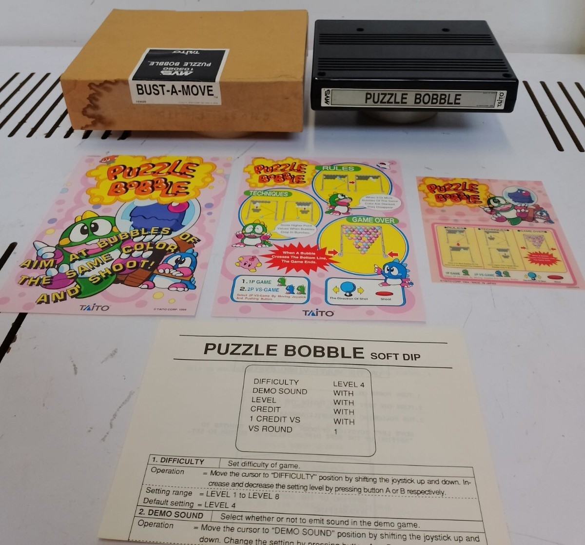Snk Neo Geo PUZZLE BOBBLE-bust a move Mvs Original kit | eBay
