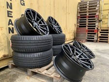 19" BMW TURISMO BLACK CONCAVE Wider Rear Alloy Wheels + Tyres BMW 3 4 Series