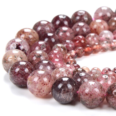 Strawberry Quartz Dark Red Round 4MM 6MM 7MM 8MM Loose Beads (D273)