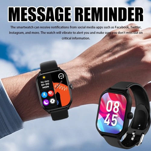 2024 Smart Watch For Men/Women, Waterproof Smartwatch Bluetooth iPhone Samsung - Zdjęcie 5 z 9