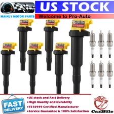 6 Pack Ignition coil & Spark Plug For BMW 325i 328i 335 525 528 530 535 X3 X5 X6