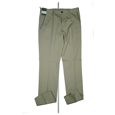 Sarar Men Premium Cotton Chino Casual Pants Slim Fit 48 W32 L32 Beige NEW