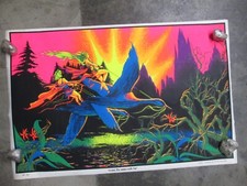 Come fly with me 1970's black light poster vintage psychedelic C2350