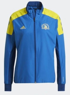 Women's Adidas 2021 Boston Marathon Blue Windbreaker Jacket