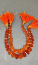 8"strand Natural Carnelian Faceted Unshaped Briolette 8 to 13 Mm