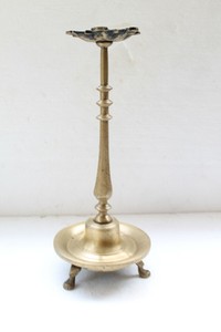 Antique Original Solid Brass Made Hindu God Temple Worship Oil Lamp Stand Nh3654 Ebay