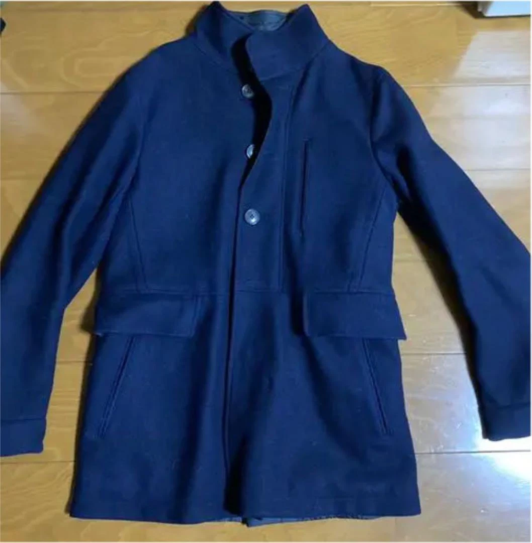 [UNIQLO +J] Wool Blend Oversized Shirt Jacket navy S