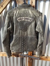 Vtg Harley Davidson Leather Jacket Small Screaming Eagle Motorcycle Women