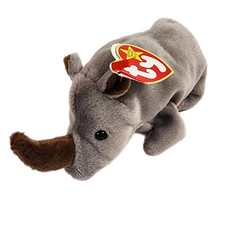 Ty Beanie Babies 1996 Spike The Rhino With Tag & Tush Errors MINT