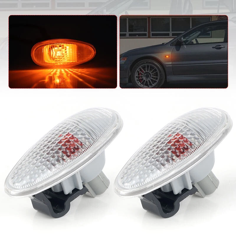 2x Front Side Marker Light For 2003-2006 Mitsubishi Evo 02-03 Lancer MR522027 - Image 2 of 4