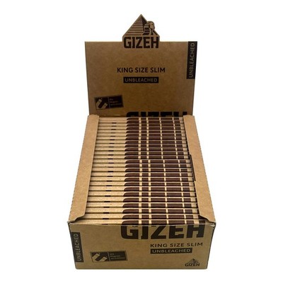 Gizeh UNBLEACHED Box King Size Slim Magnetverschluss 50 Hefte à 34 Blättchen
