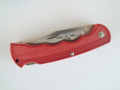 Vintage Buck 412 ScoutLite Boy Scout Knife with sheath, Near Mint 