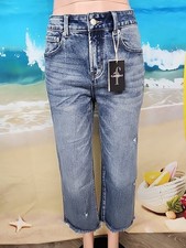 NWT Flamingals Women's 89133 Blue Distressed Jeans Size Extra Large