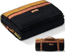 100 Wool Blanket, 62" x 86", Warm, Thick, Washable, Military Wool Blanket, Grea