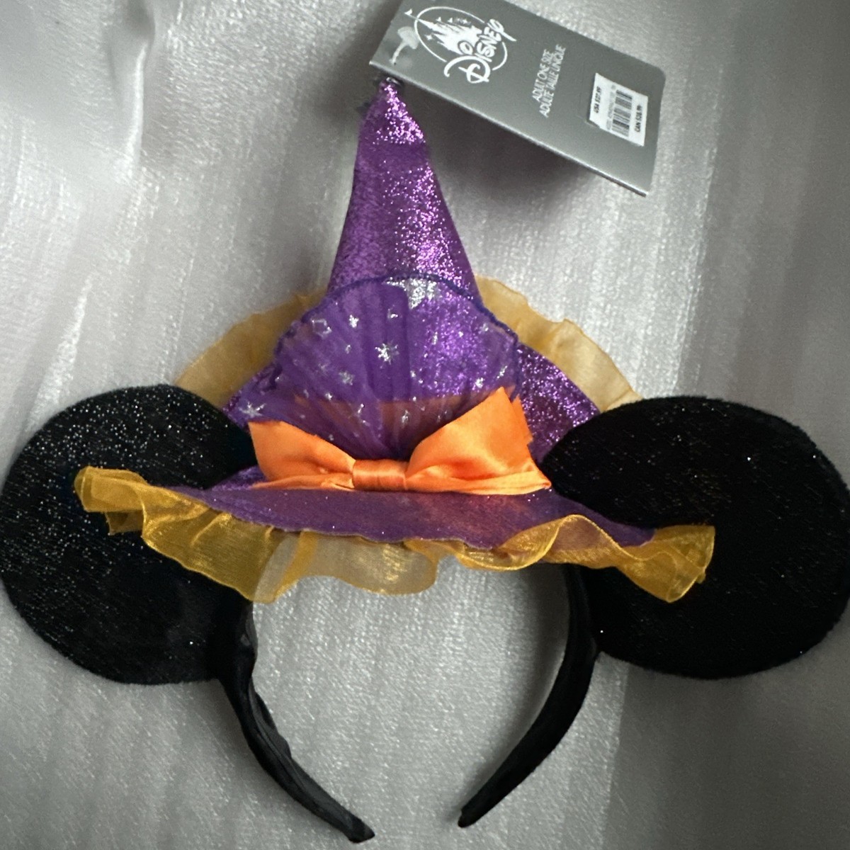 Halloween Witch Mickey/Minnie Ears Disney Minnie Mouse Spider Webs Witch Hat for Adults main image 4