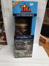 Rare!! 4-in-1 Tiki Head Torch Tabletop Porch Garden New In Box Polynesian