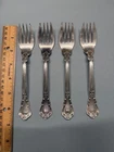 Sterling Silver Gorham Chantilly Salad Forks Victorian Lot of 4 Fork 6.5" Long