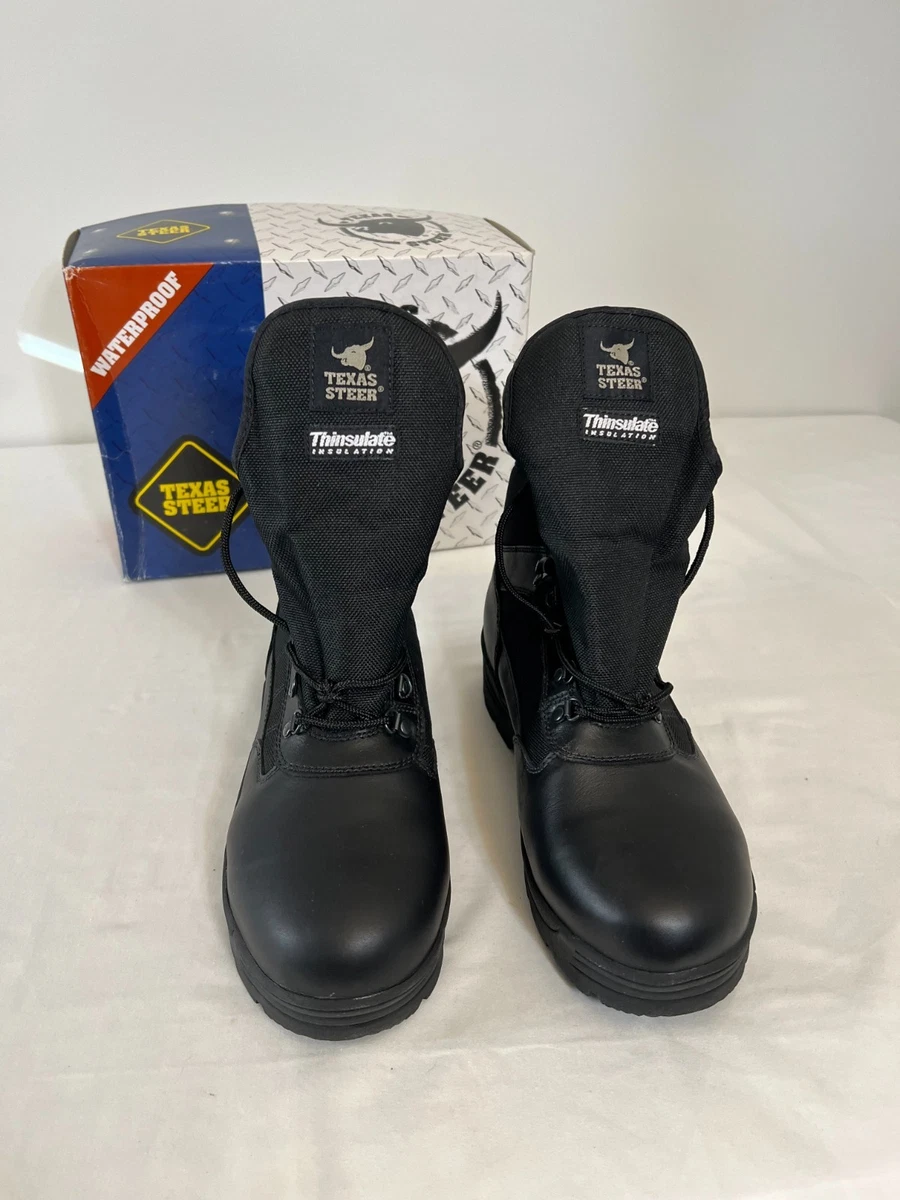 Texas Steer Lace Up Black Boots for Men for Sale | Shop New  display picture 1