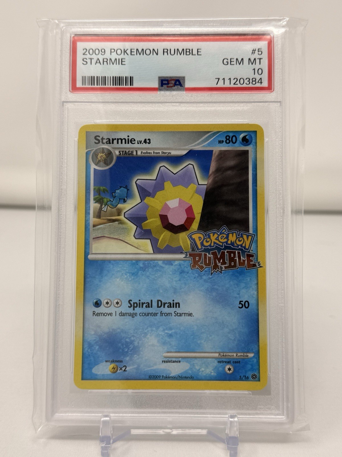 2009 POKEMON RUMBLE #5 STARMIE PSA 10 Pop 14