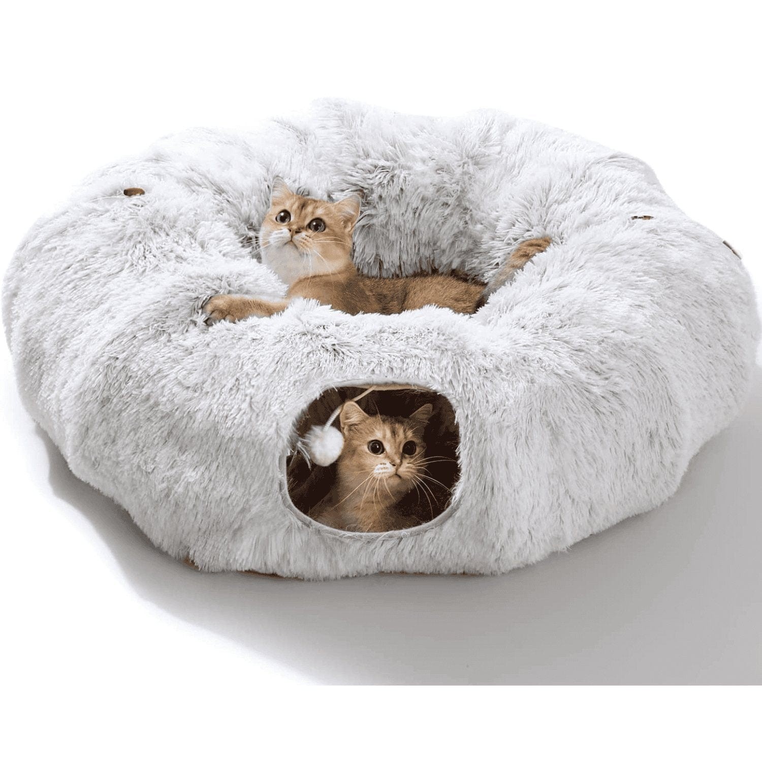 Tunnel chat Cozy 2 en 1 convertible en tapis doux lavable