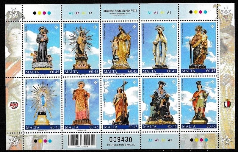 Malta 2024 Religous Statues SS SC# 1797 MNH Mint/Never Hinged