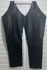 Vintage Choko Ridingear Riding Gear Leather Chaps Size XLG Black