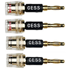 Cess-187 Banana Plug Connect To Spade Fork Plug Speaker Cable Adapter 4 Pack Cess-187 Banana Plug Connect To Spade Fork Plug Speaker Cable Adapter 4 Pack