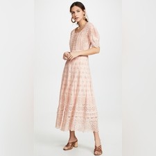 Beautiful Love Shack Fancy Dress! Nice fit, cute lace, maxi dress 