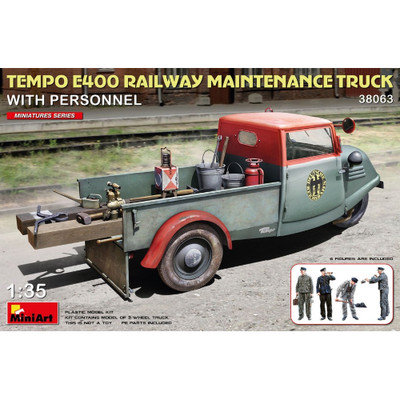 TEMPO E400 RAILWAY MAINTENANCE KIT 1:35 Miniart Kit Auto -D- Neues Modell