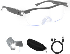Magnifying Glasses with Light, 200 Magnification, USB Rechargeable LED Lighted