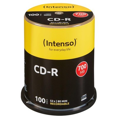 Intenso CD-R 700 MB/80 min. Cakebox/Spindel mit 100 Discs Rohlinge