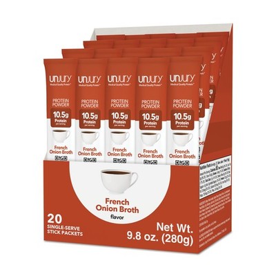 Unjury Whey Protein Powder Individual Stick Packs | French Onion | 10.5g 100%...