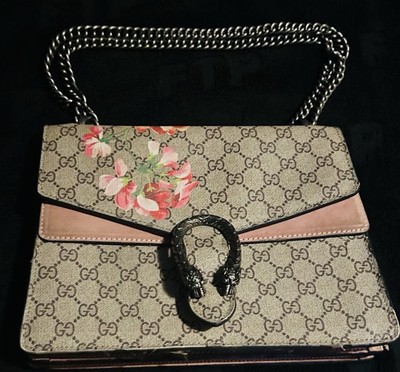 Gucci Dionysus GG Flora Shoulder Bag Medium Beige/Red Canvas
