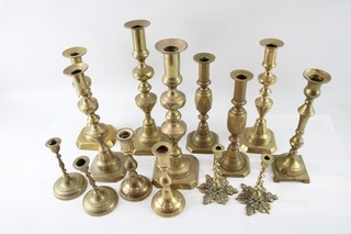 Vintage Brass Candlestick Holders Pairs Of Various Styles & Size 4874g
