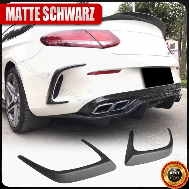 Für Mercedes C205 C63 AMG Coupé  Heck Lufteinlass Entlüftung Vent Matt Schwarz