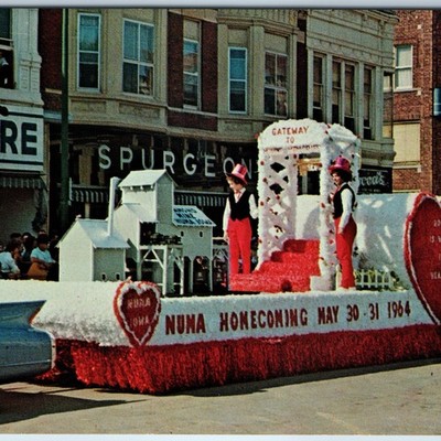 c1960s Centerville, IA Pancake Day Parade Numa Iowa Diamond Coal Mine Float A209